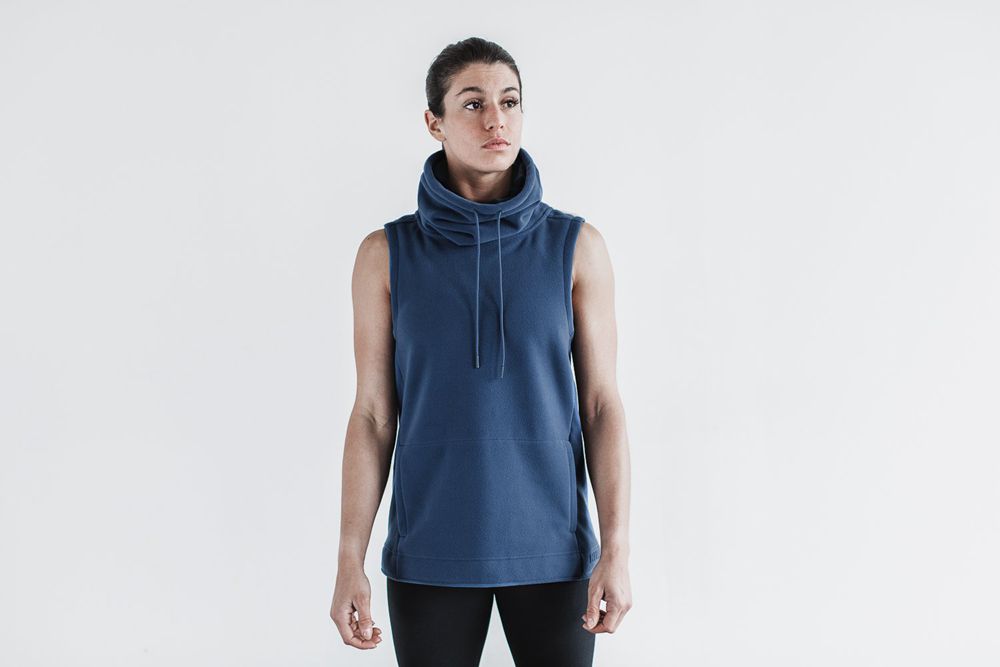 NOBULL Arctic Cowl Kolsuz Bayan - Mavi - Turkiye (TIB-592306)